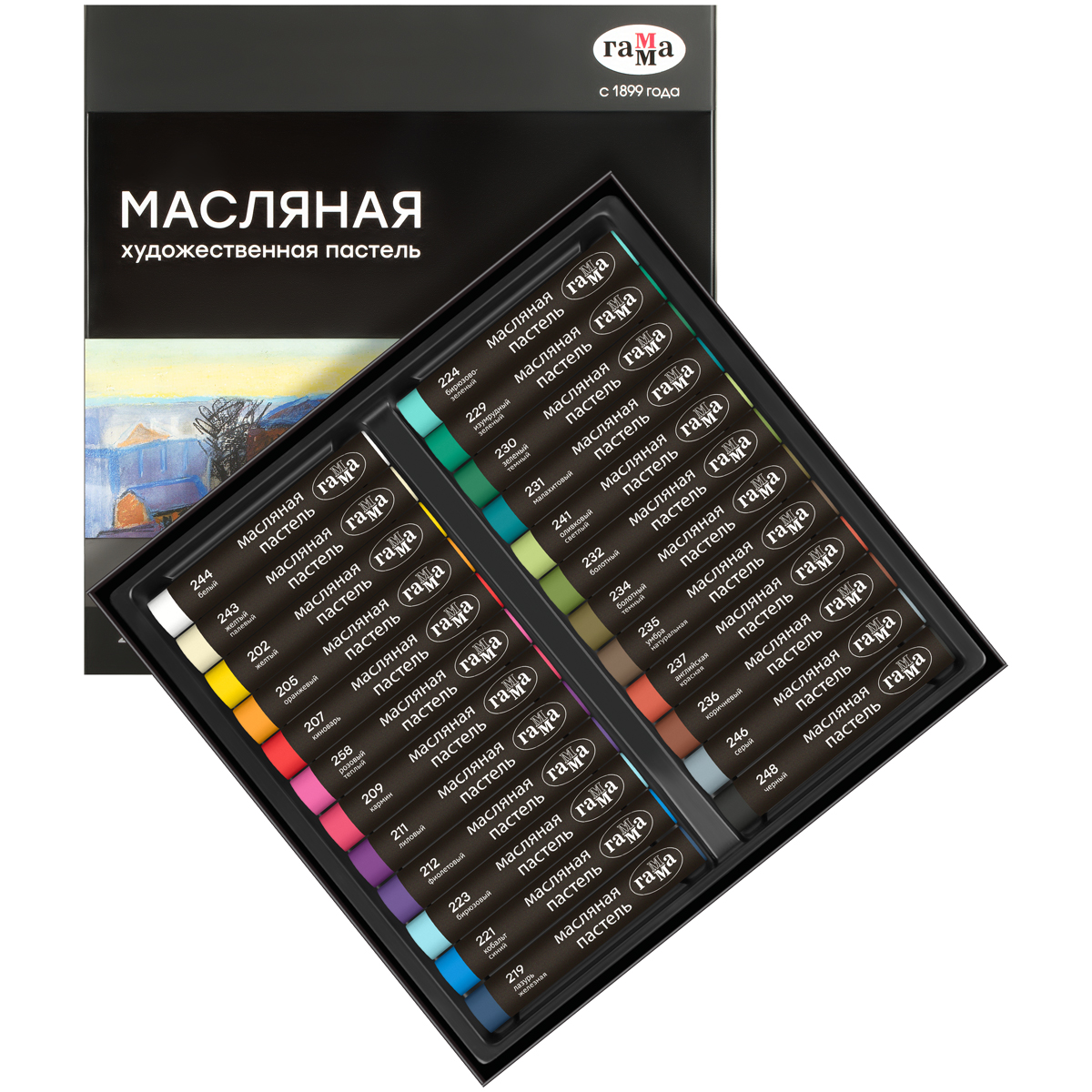 Пастель масляная Гамма, 24 цвета, картон. упаковка - фото 8