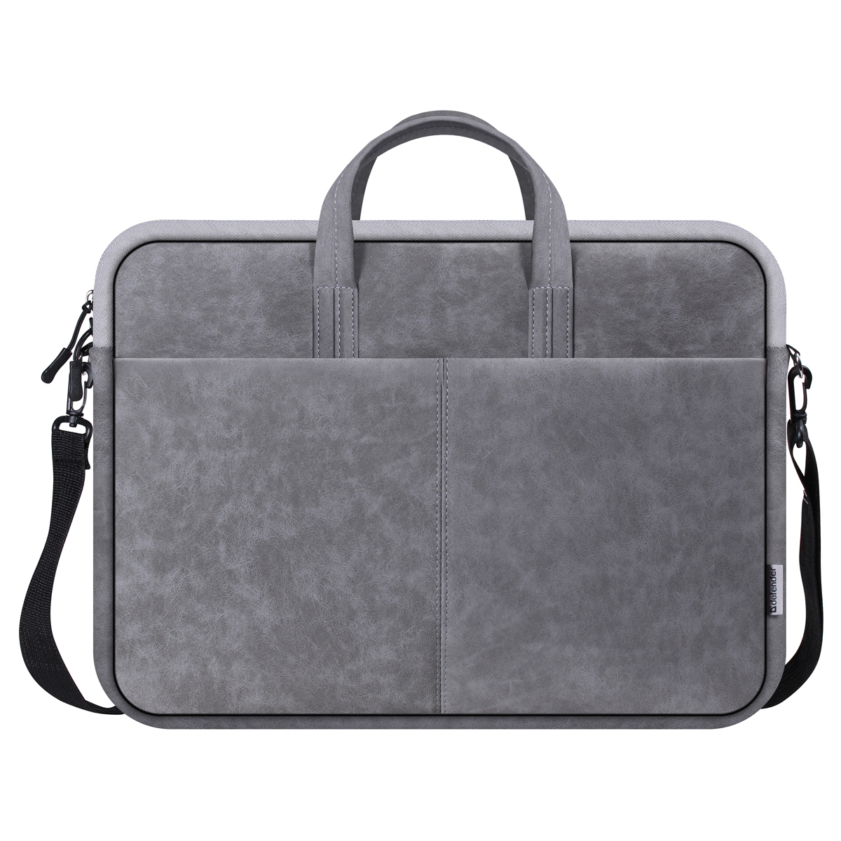 Сумка для ноутбука 15.6" Defender Solid, полиуретан, серый, карман - фото 1