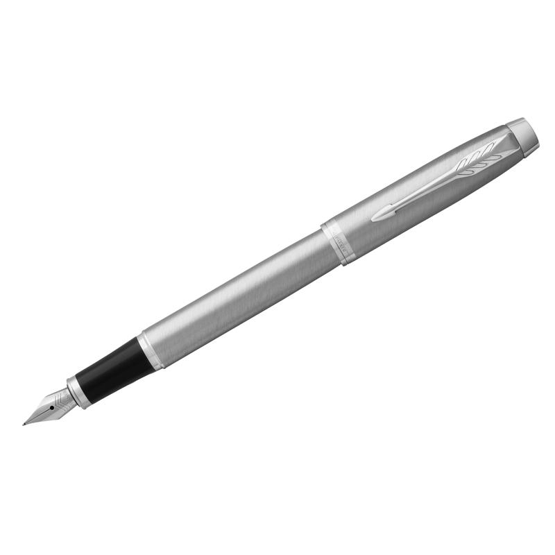 Ручка перьевая Parker "IM Essential Stainless Steel CT" синяя, 0,8мм, подарочная упаковка - фото 1