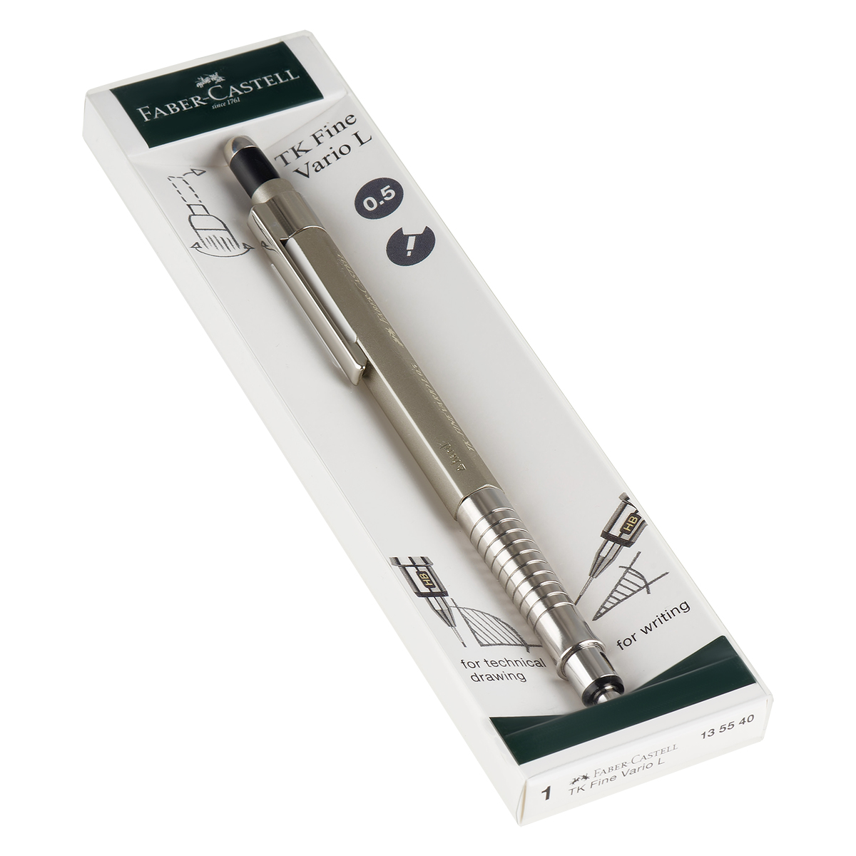 Карандаш механический Faber-Castell "TK-Fine Vario L" 0,5мм, с ластиком, шампань - фото 5