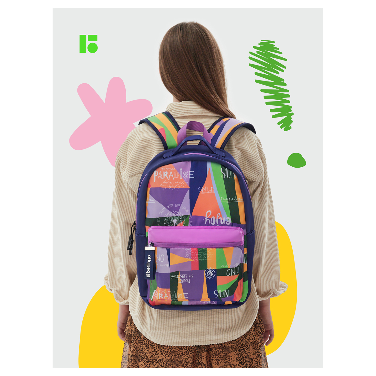 Рюкзак Berlingo "Jumble" 41*28*16см, 1 отделение, 3 кармана, уплотненная спинка - фото 10