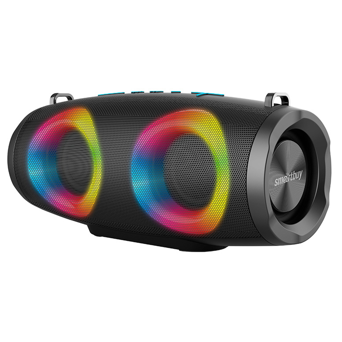 Колонка портативная Smartbuy BOOM JR, 16Вт, Bluetooth, MP3, FM-радио, подстветка, micro SD, черный - фото 2