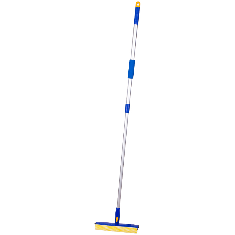 Стекломойка OfficeClean Professional, вращающ., телеск. ручка, раб. часть 25см (стяжка,губка,ручка) - фото 1