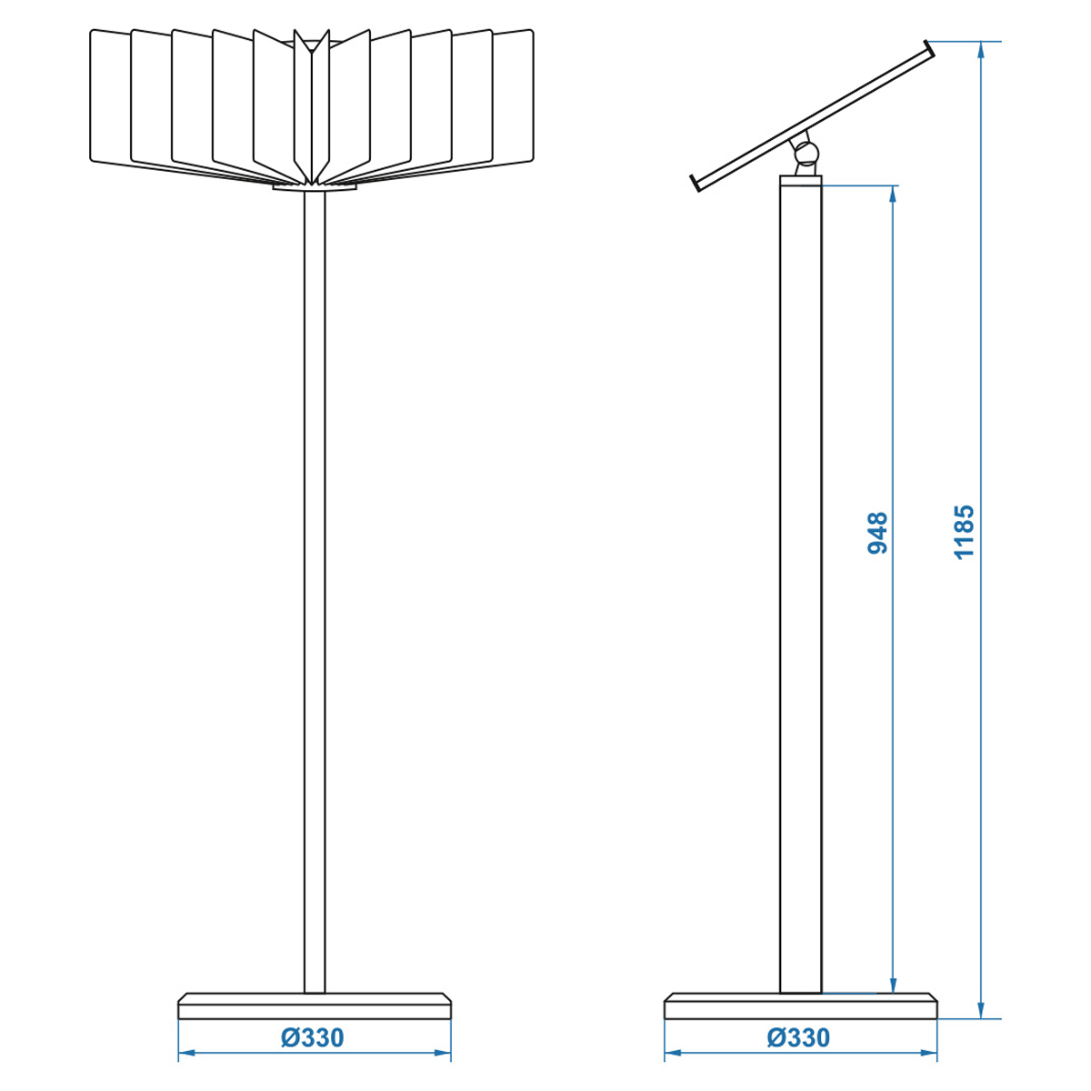 Демосистема напольная OfficeSpace с 10 черными панелями - фото 9