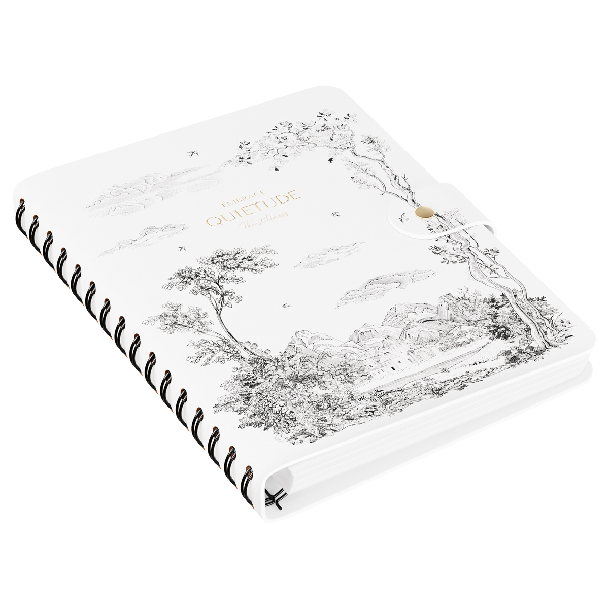 Ежедневник недатированный, А5, 136л., мягкий переплет, экокожа, BG "Embrace. Idyll", на гребне, подарочная  коробка, ручка в комплекте - фото 3