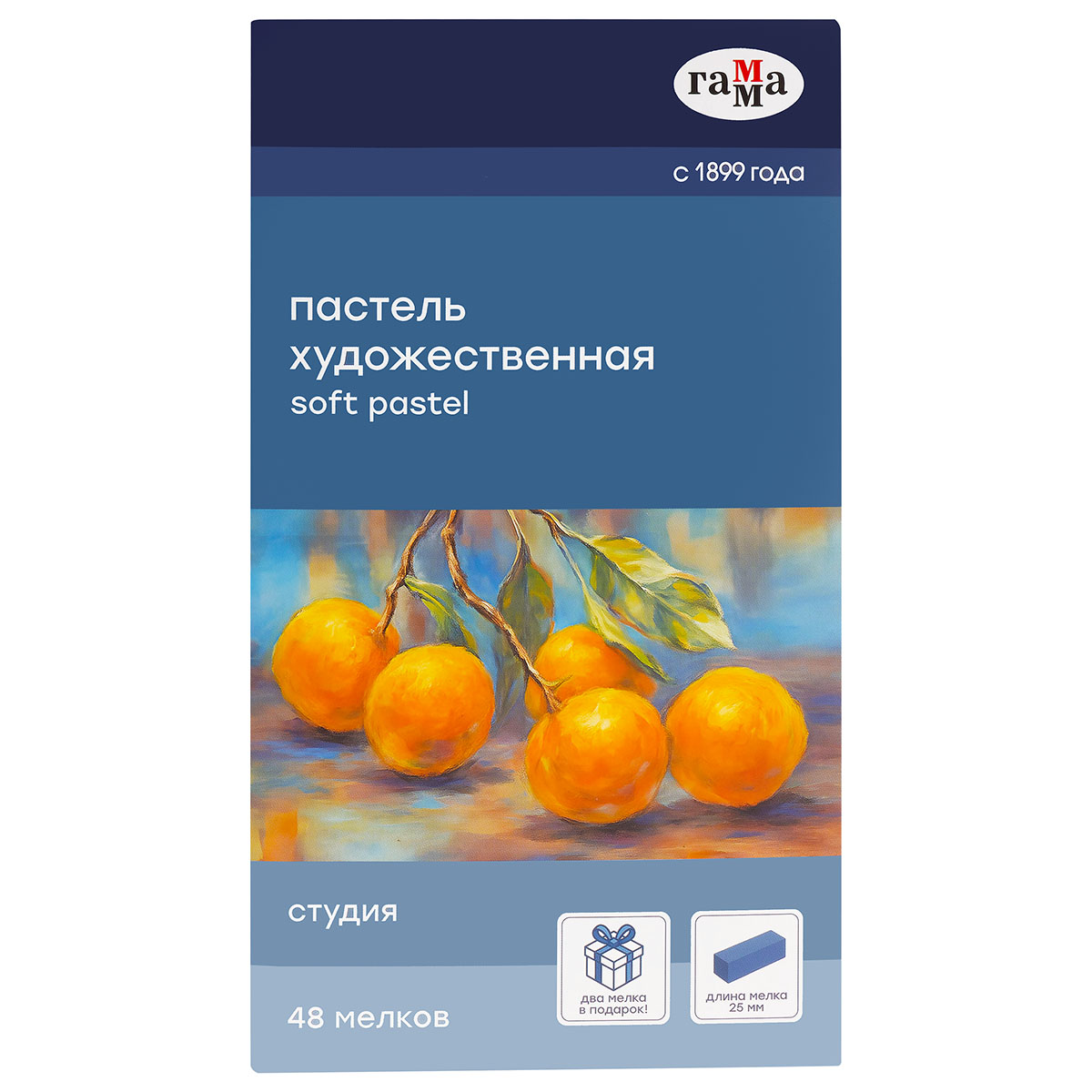Пастель художественная Гамма "Студия", 48 цветов, 1/2 длины, картон. упаковка - фото 1