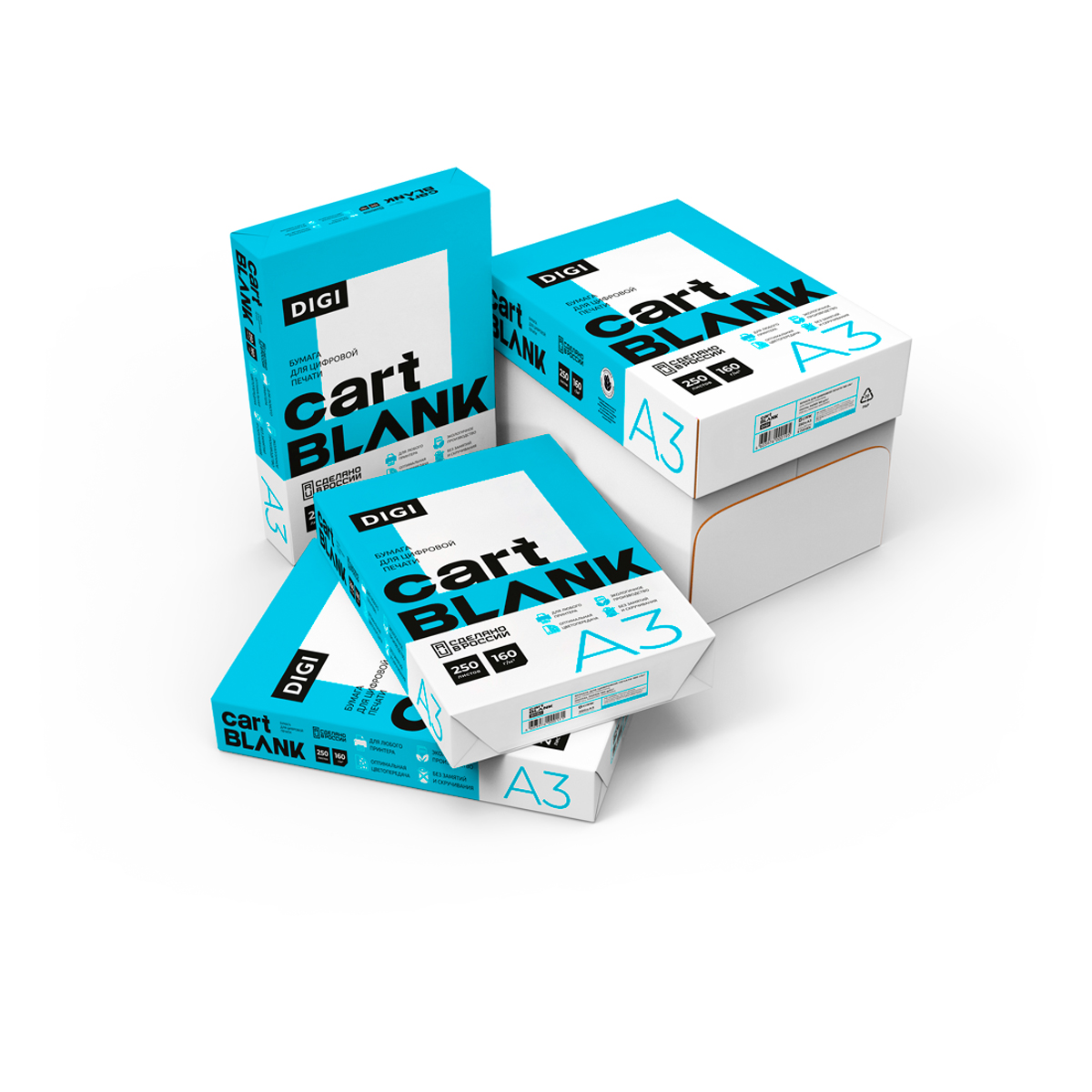 Бумага Cartblank "Digi" А3, 160г/м2, 250л., 146% - фото 2