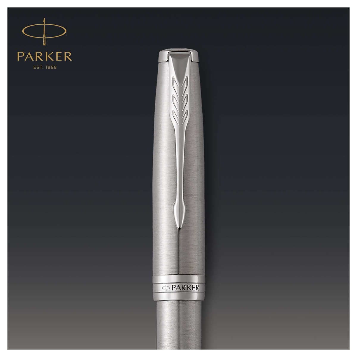 Ручка-роллер Parker "Sonnet Stainless Steel CT" черная, 0,8мм, подарочная упаковка - фото 5