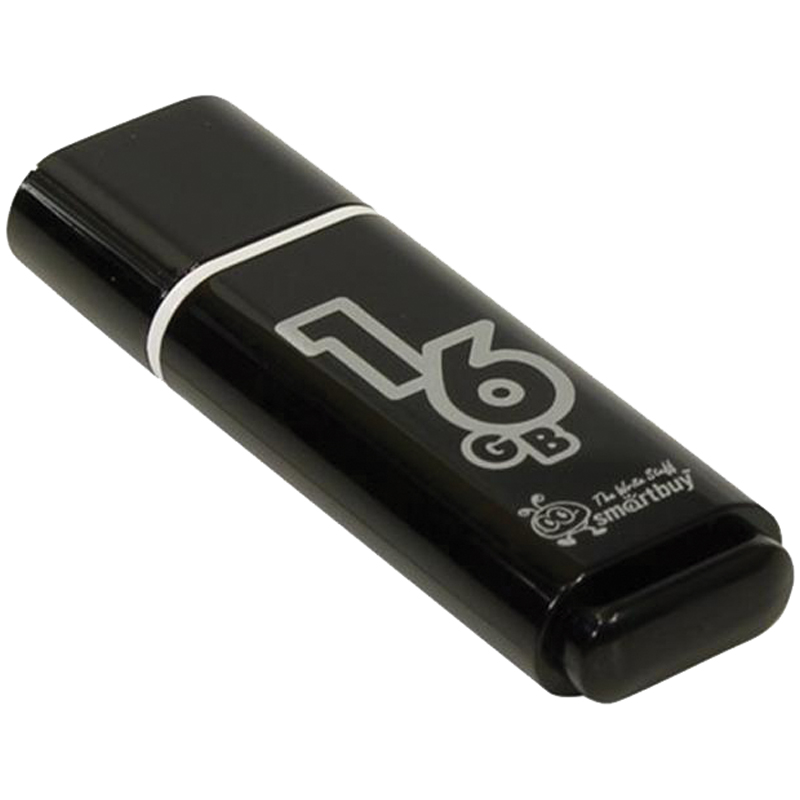 Флеш-память Smartbuy Glossy, 16Gb, USB 2.0, чер, SB16GBGS-K - фото 2