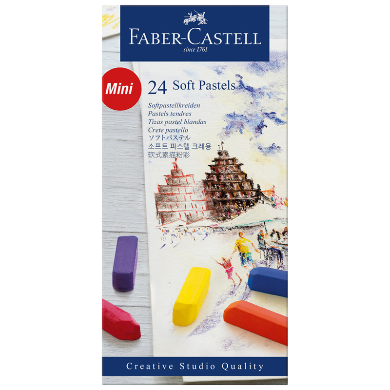Пастель Faber-Castell "Soft pastels", 24 цвета, мини, картон. упаковка - фото 1