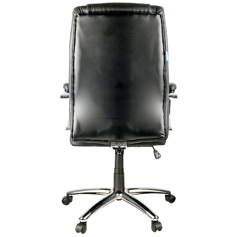 Кресло руководителя Helmi HL-E20 "Confidence" экокожа черная, хром - фото 4