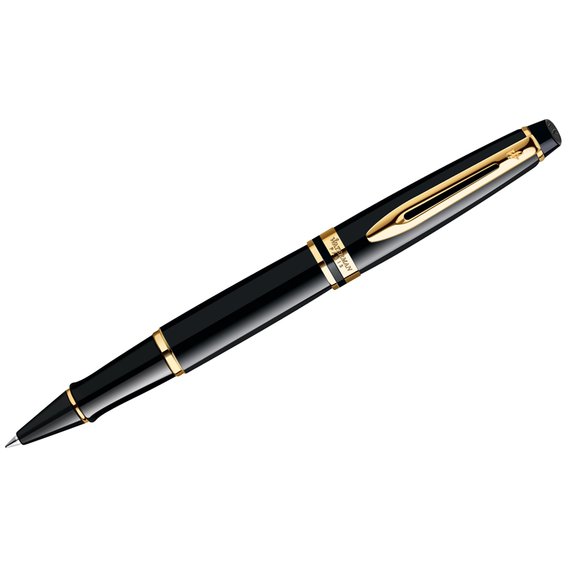 Ручка-роллер Waterman "Expert Black Lacquer GT" черная, 0,8мм, подарочная упаковка - фото 1