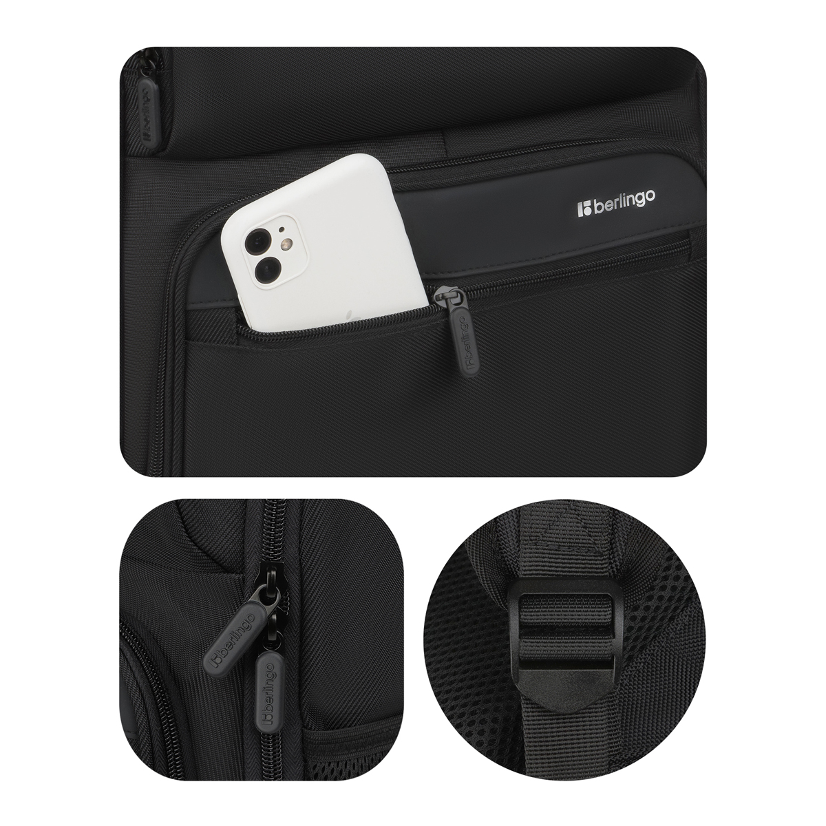 Рюкзак Berlingo City "Intelligent" 45*31*16см, 1 отделение, 5 карманов, эргономическая спинка - фото 9