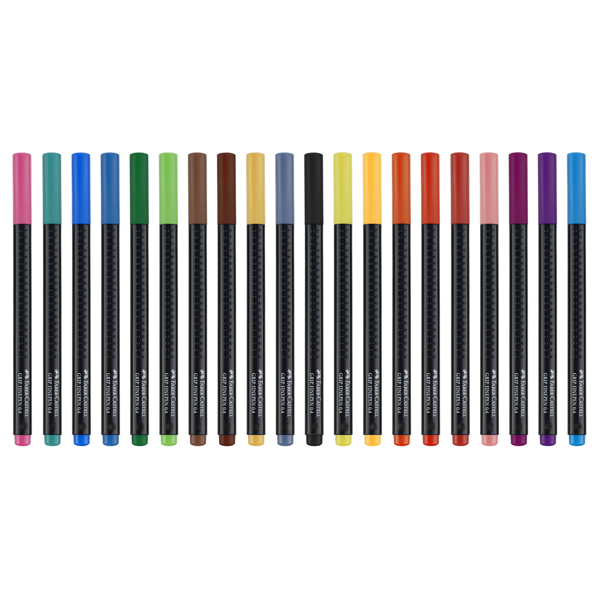 Набор капиллярных ручек Faber-Castell "Grip Finepen" 20цв., 0,4мм, трехгран., пласт. уп., европодвес - фото 3