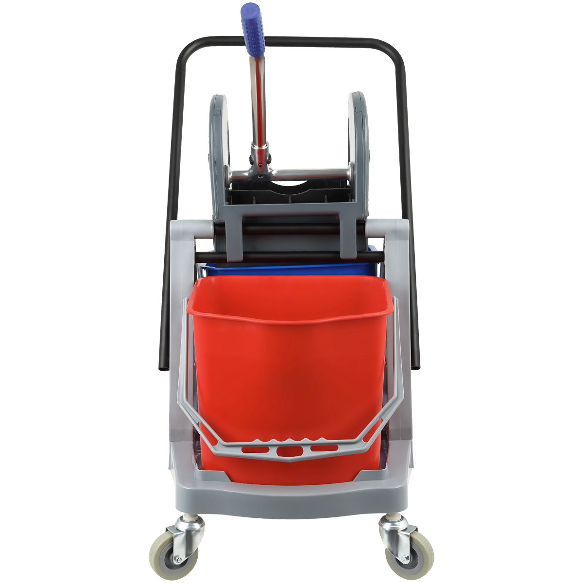Тележка уборочная OfficeClean Professional, 2 съемных ведра 17л., механический отжим - фото 6