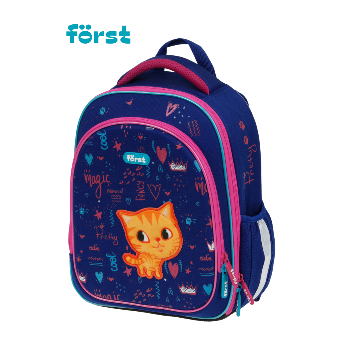 Ранец F?rst F-LIGHT "Funny cat" 37*28*16см, 2 отделения, 2 кармана, анатомическая спинка - фото 2