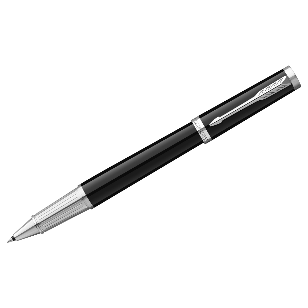 Ручка-роллер Parker "Ingenuity Black CT" черная, 0,5мм, подарочная упаковка - фото 1