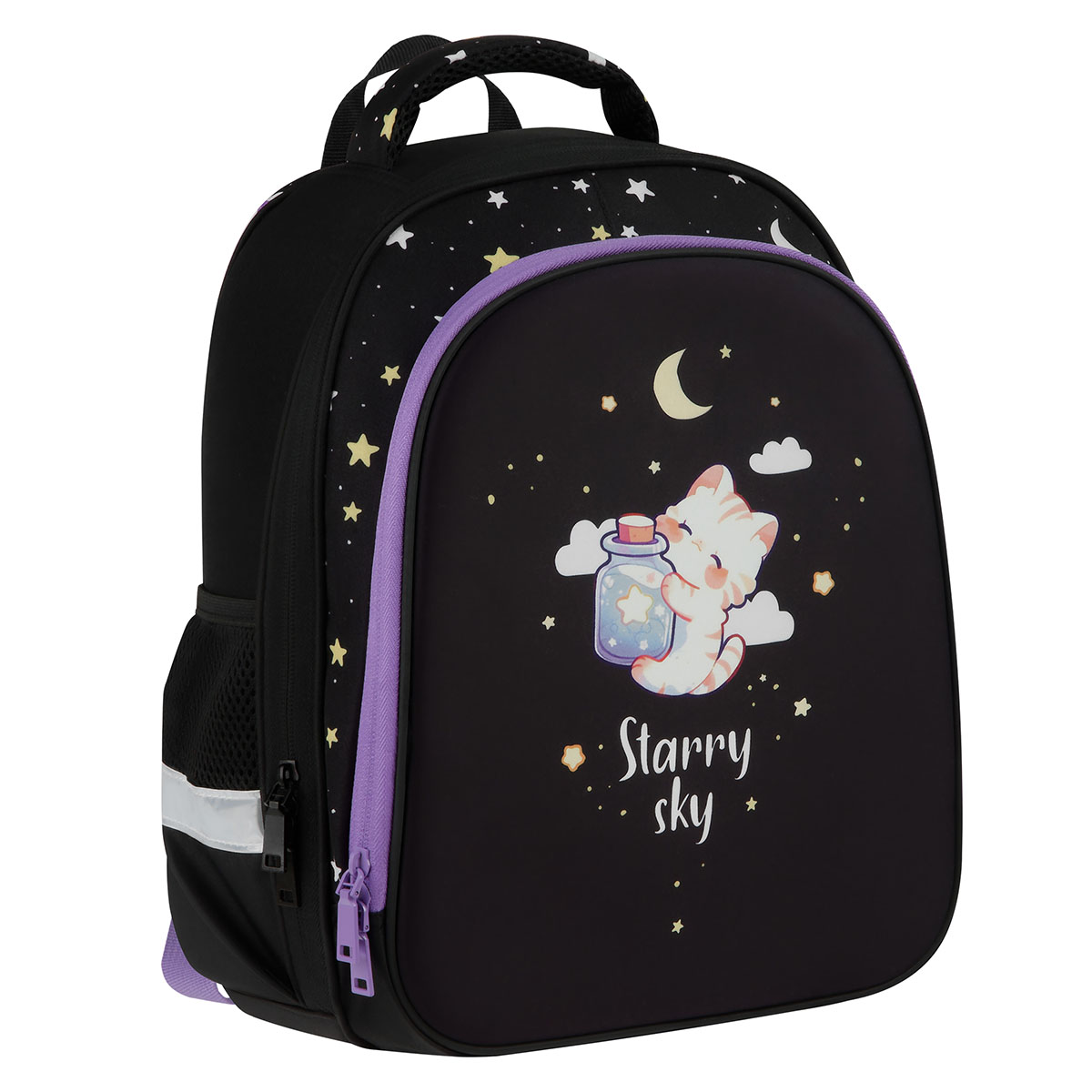 Ранец ArtSpace School Friend Light "Stary Sky" 35*29*12см, 2 отделения, 2 кармана, анатомическая спинка - фото 1