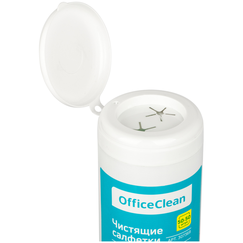 Универсальные влажные чистящие салфетки OfficeClean для очистки экранов и мониторов, пластиковых поверхностей 50+50шт - фото 4
