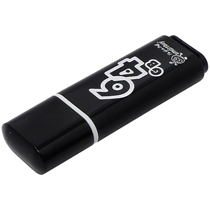Флеш-память Smartbuy Glossy, 64Gb, USB 2.0, чер, SB64GBGS-K - фото 2