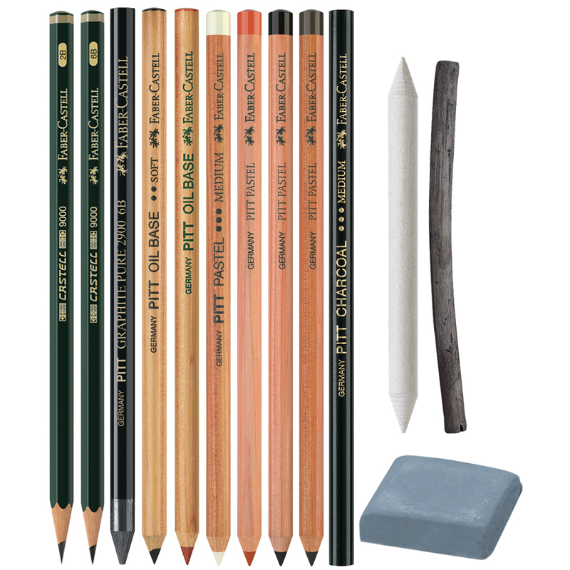 Набор художественных изделий Faber-Castell "Pitt Monochrome", 21 предмет, метал. коробка - фото 3