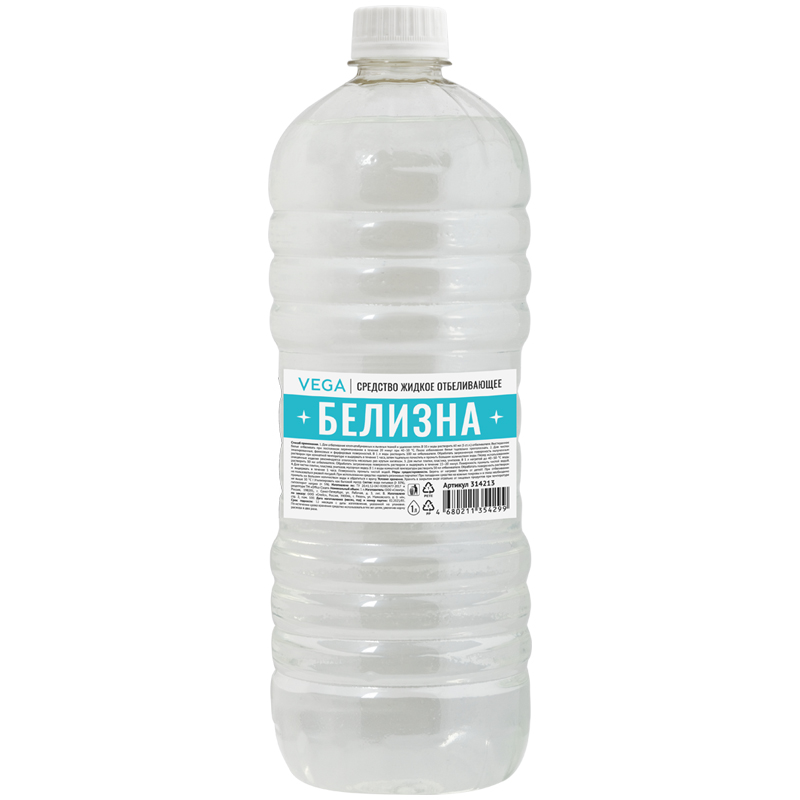 Средство чистящее отбеливающее Vega "Белизна", 1л - фото 1
