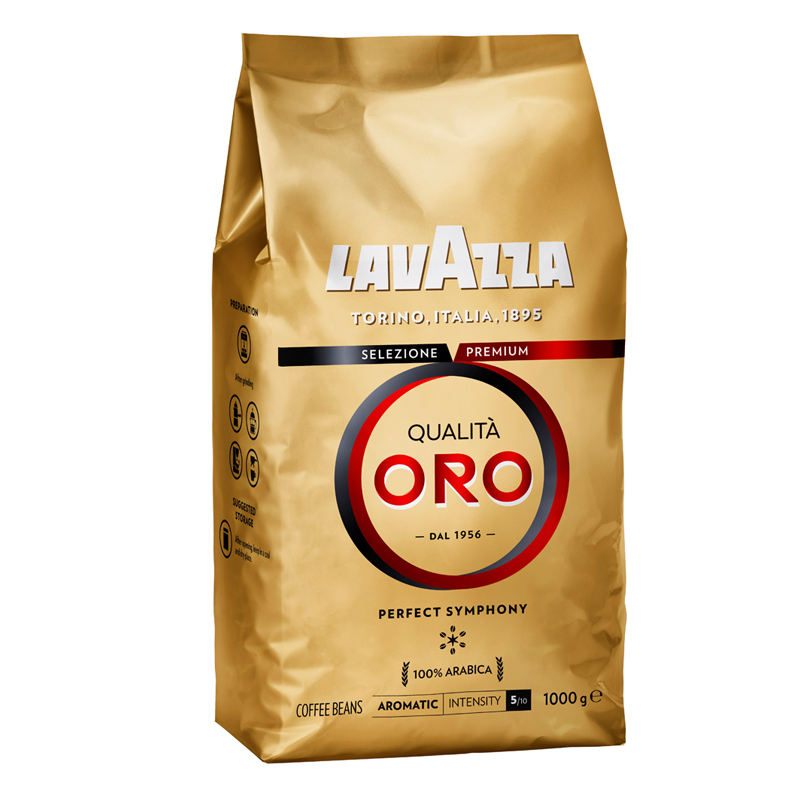 Кофе Lavazza Oro в зернах, 1кг - фото 1