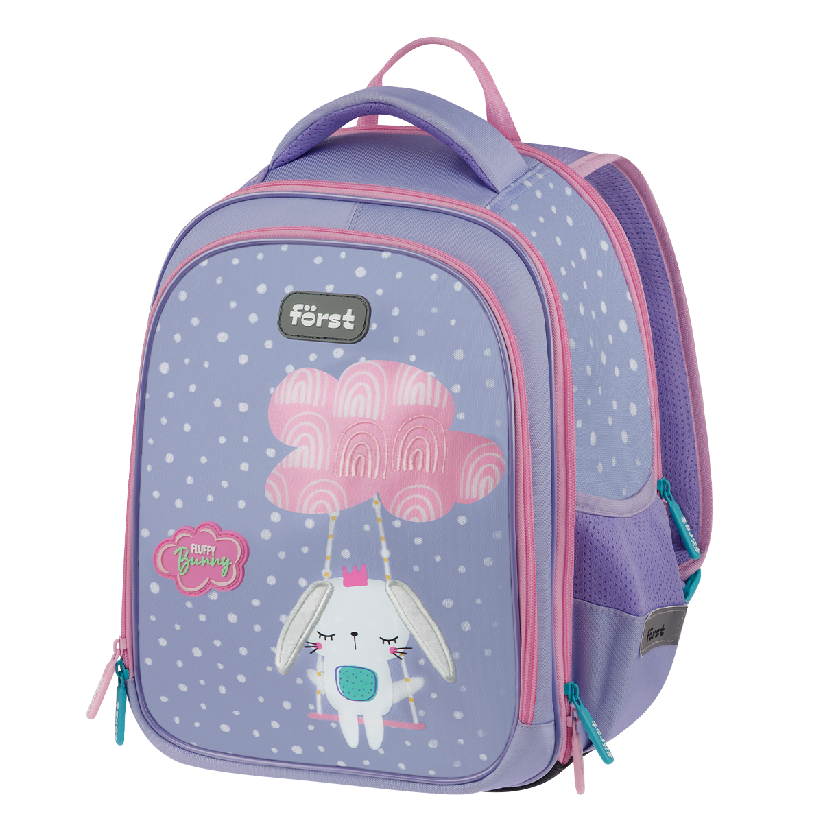 Рюкзак F?rst F-Cloud "Fluffy Bunny" 37*28,5*16,5см, 3 отделения, 3 кармана, анатомическая спинка - фото 1