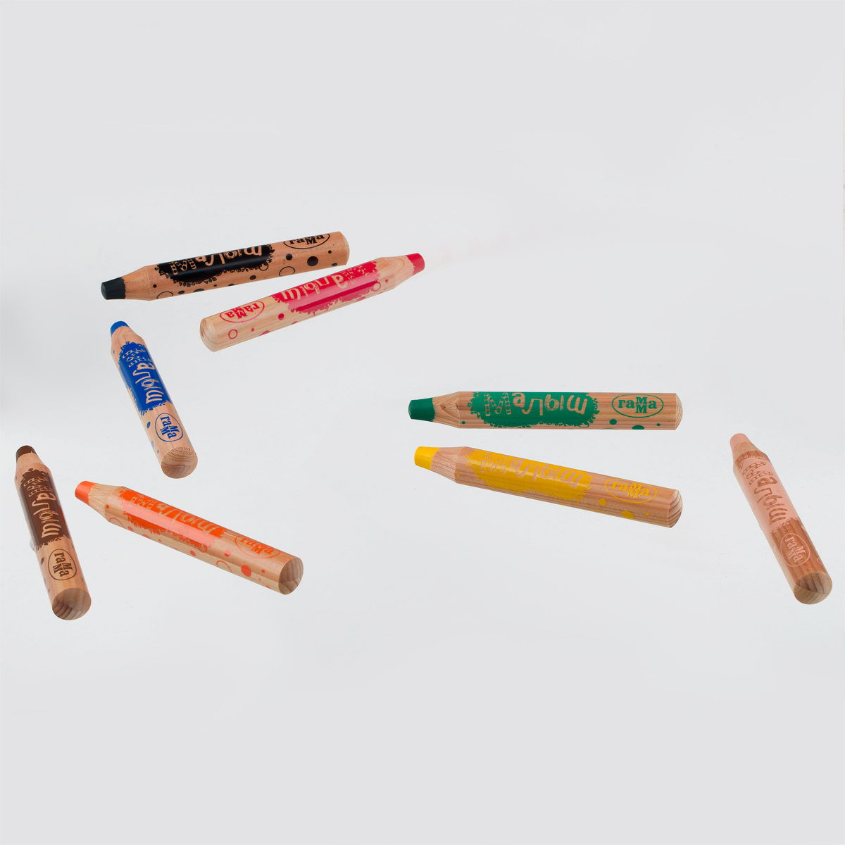 Карандаши цветные Гамма "Малыш", 08цв., утолщенные, заточен., с точилкой, картон. упаковка, европодвес - фото 8