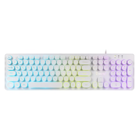 Клавиатура проводная Smartbuy ONE 329, USB, с подсветкой, белая - фото 2