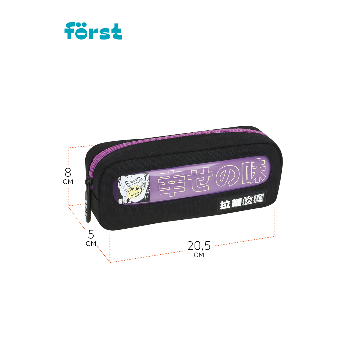 Пенал мягкий с прозрачным окошком, 1 отделение, 205*80*50 F?rst "Smile", текстиль с ПВХ - фото 3