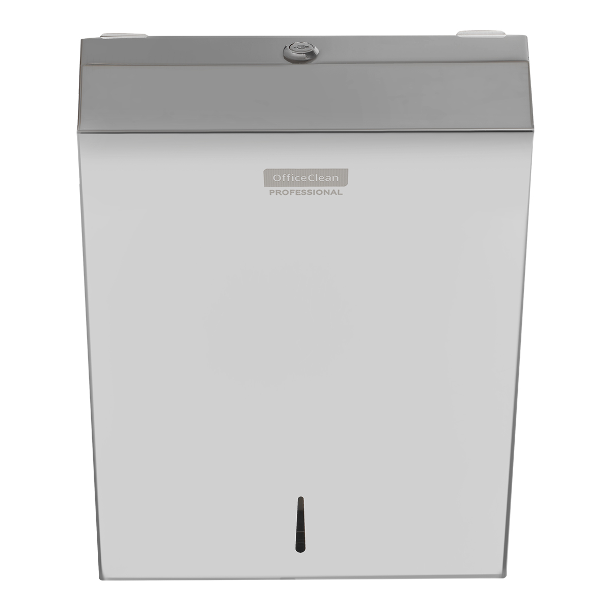 Диспенсер для полотенец листовых OfficeClean Professional (V-сл.), нержавеющая сталь, глянцевое покрытие - фото 3