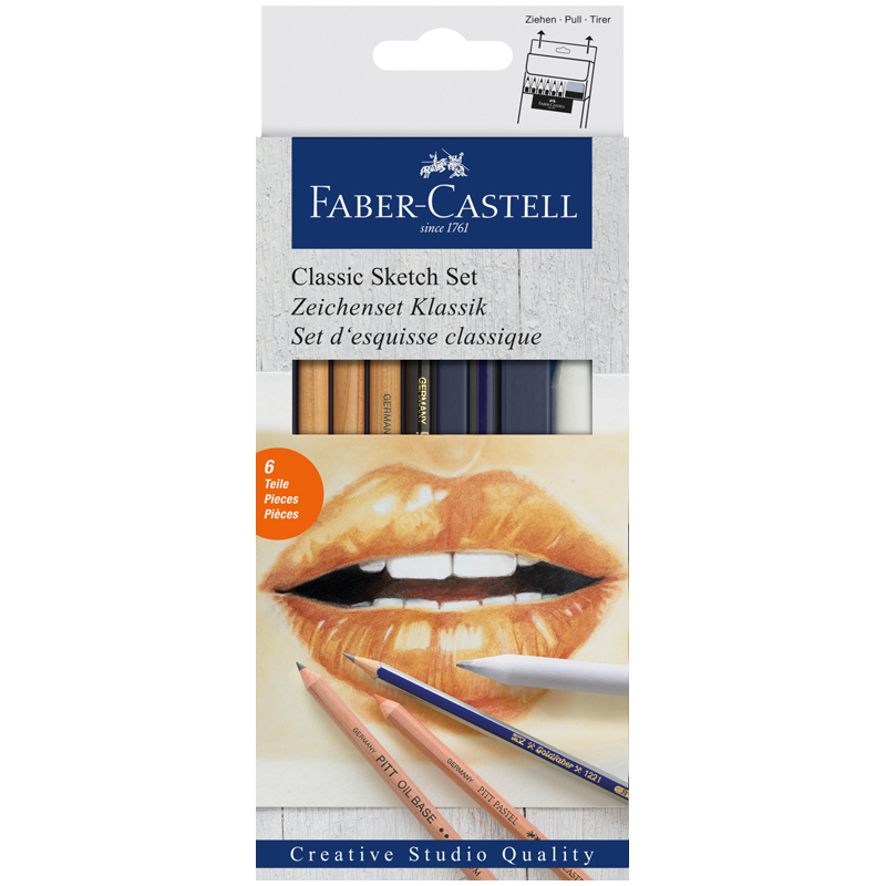 Набор художественных изделий Faber-Castell " Goldfaber Classic Sketch", 6 предметов, картон. упаковка - фото 1