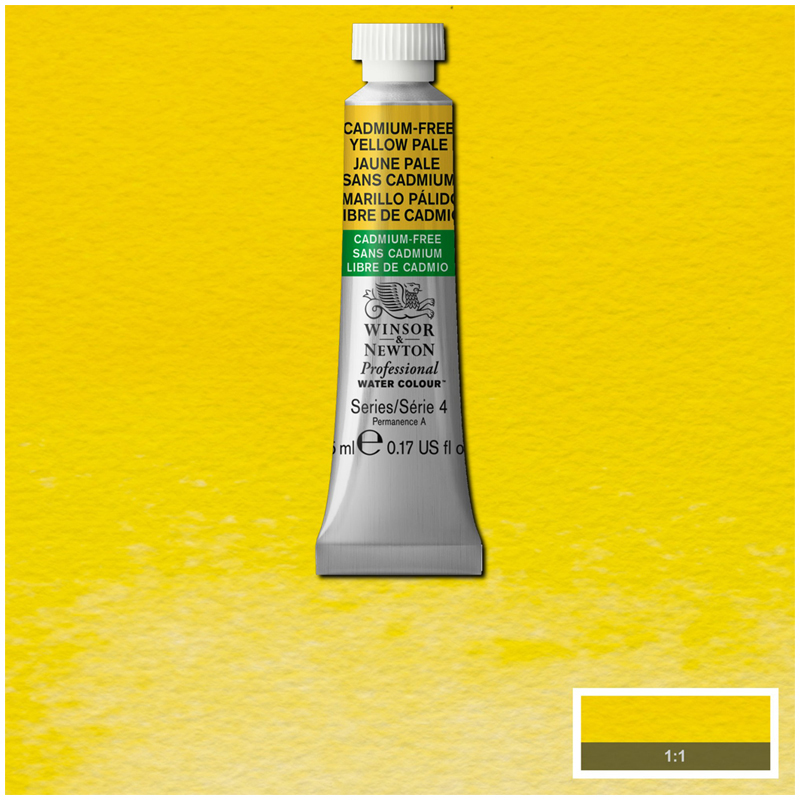 Акварель художественная Winsor&Newton "Professional", 5мл, туба, №907 бескадмиевый бледно-желтый - фото 4