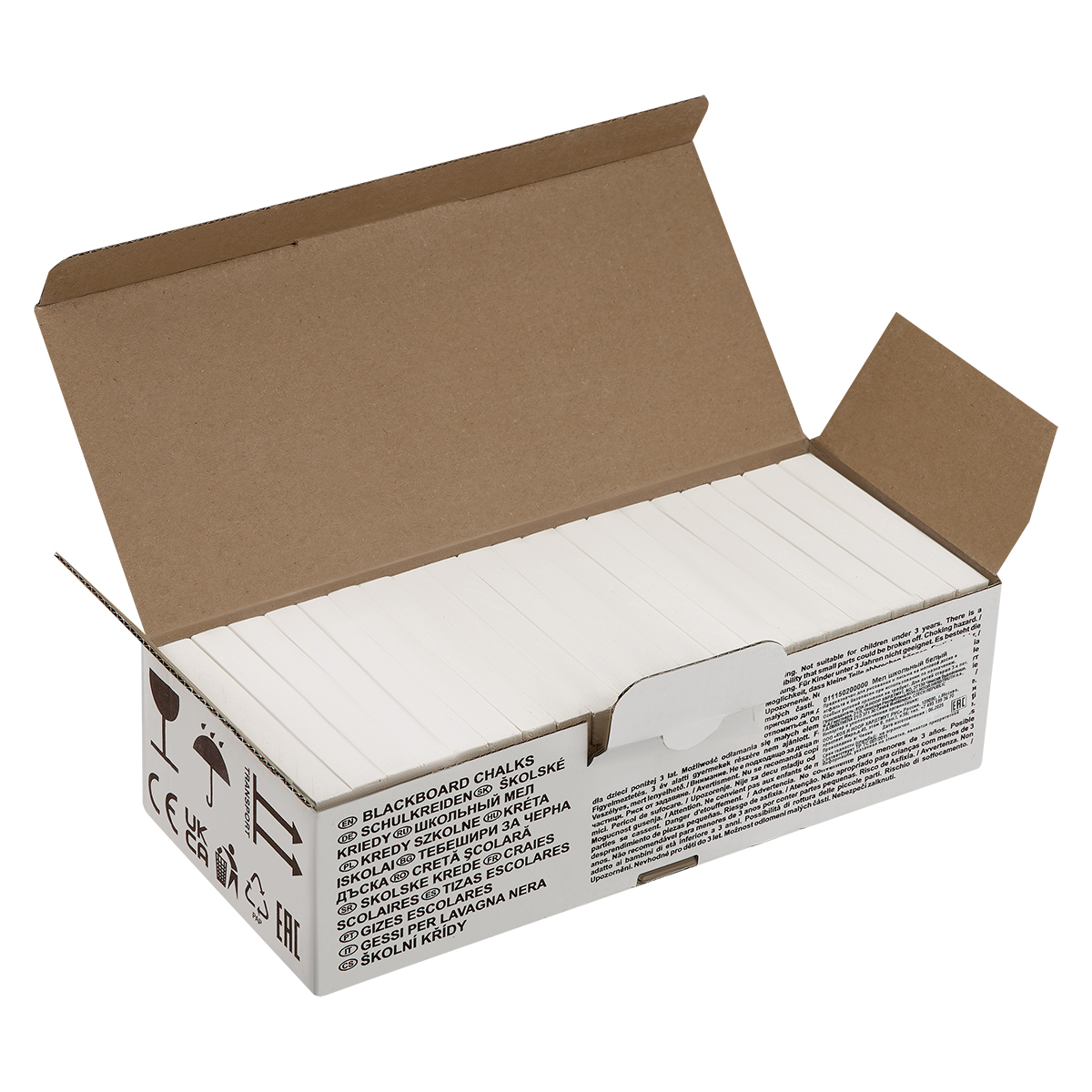 Мел белый квадратный 100 штук, KOH-I-NOOR (Чехия), картонная упаковка, 111502, 11150200000 - фото 2