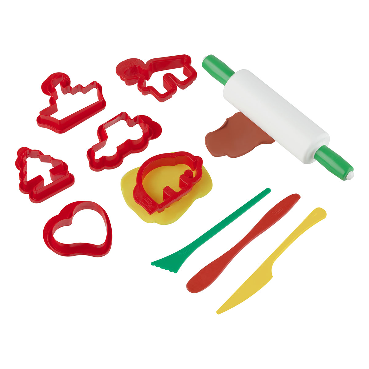 Пластилин растительный JOVI, 8 цветов, 25г, растительный, формочки, стеки, скалка, в чемодане - фото 5