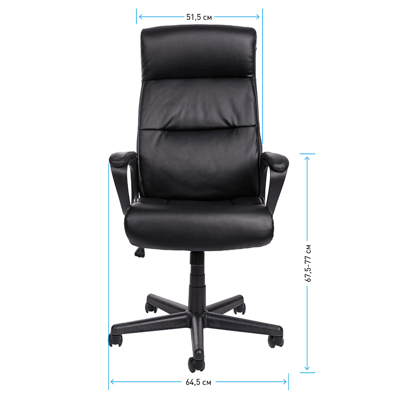 Кресло руководителя Helmi HL-Е28 "Approved", экокожа черная - фото 9