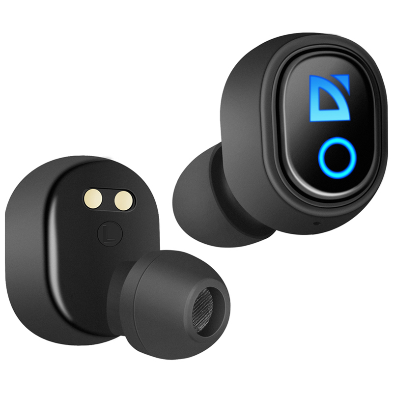 Наушники с микрофоном беспроводные Defender Twins 639, Bluetooth 5.0, TWS, powerbank 2000мАч, разъем Micro-USB, черный - фото 1