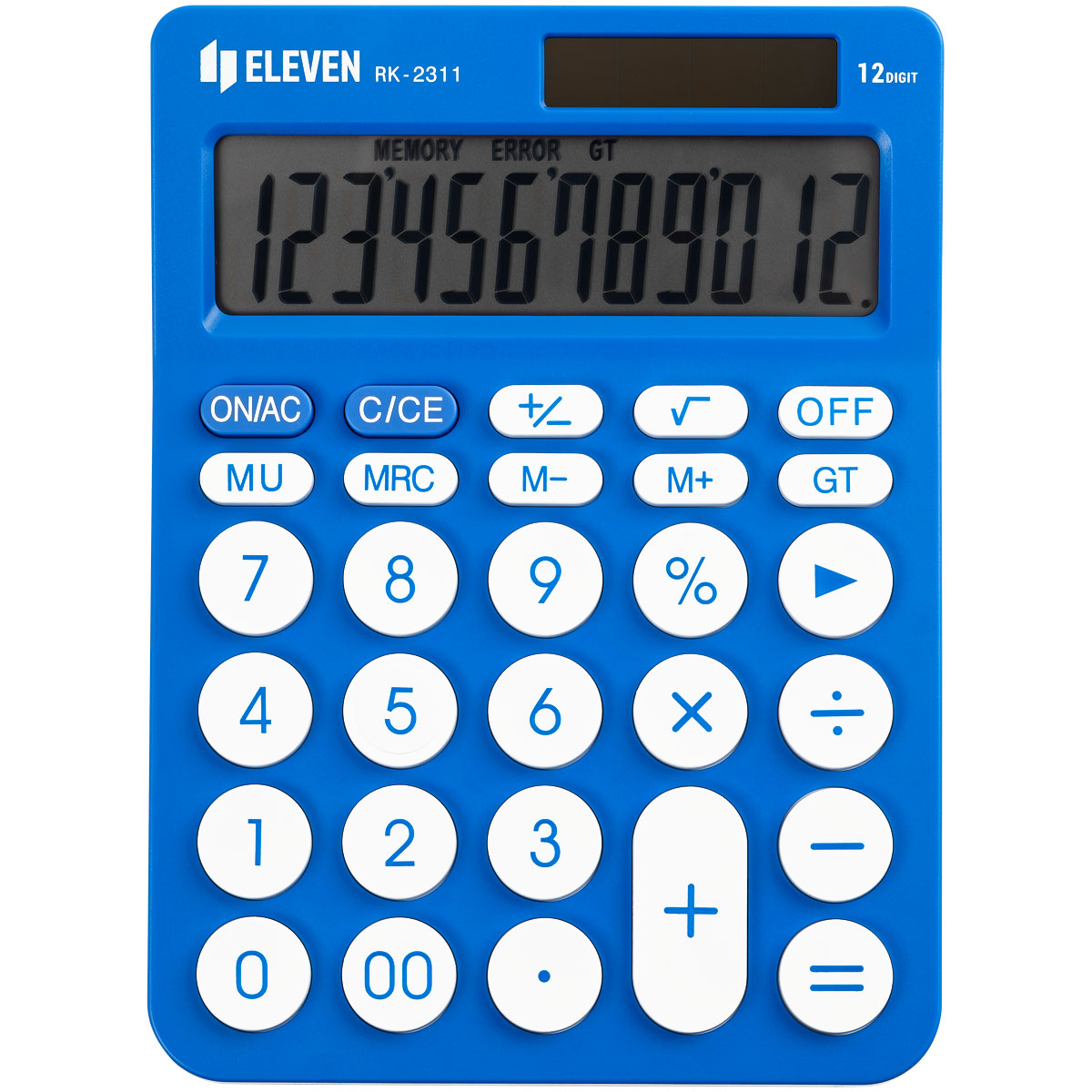 Калькулятор настольный Eleven RK-2311-BL, 12 разрядов, двойное питание, 143*192*26мм, голубой - фото 2