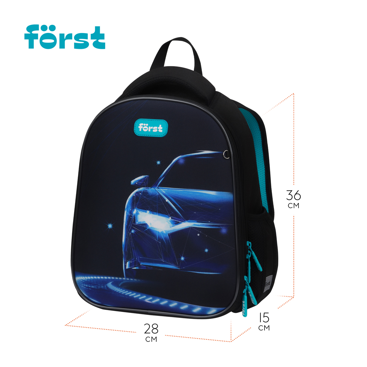 Ранец F?rst F-Top облегченный "Automotive" 36*28*15см, 2 отделения, 2 кармана, анатомическая спинка - фото 2