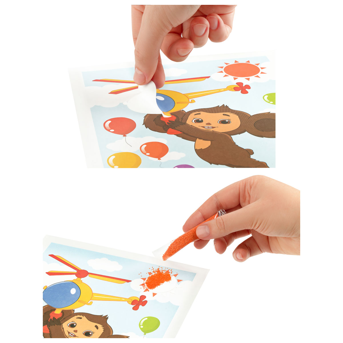 Фреска-картина из песка Мульти-Пульти "Чебурашка", картонная коробка - фото 7