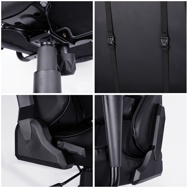 Кресло игровое Helmi HL-G09 "Control", экокожа черная, 2 подушки - фото 7