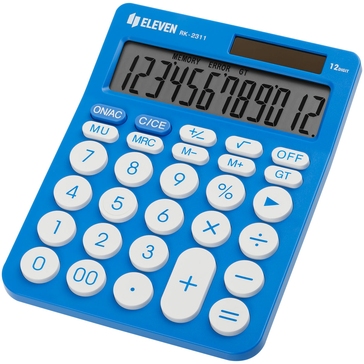 Калькулятор настольный Eleven RK-2311-BL, 12 разрядов, двойное питание, 143*192*26мм, голубой - фото 1
