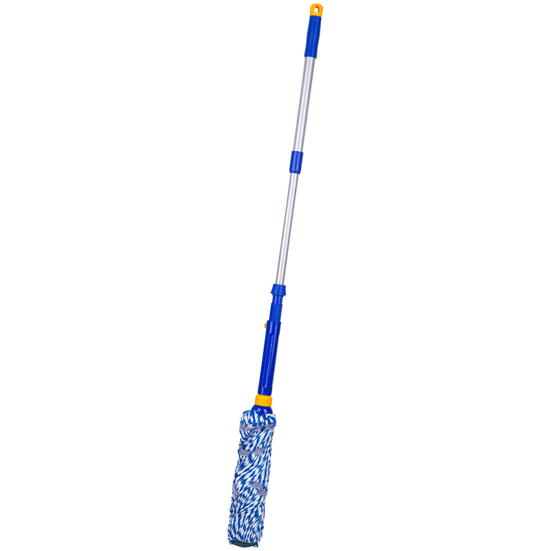 Швабра самоотжимная OfficeClean Professional телеск. ручка 96см, насадка МОП микрофибра, 33см - фото 1