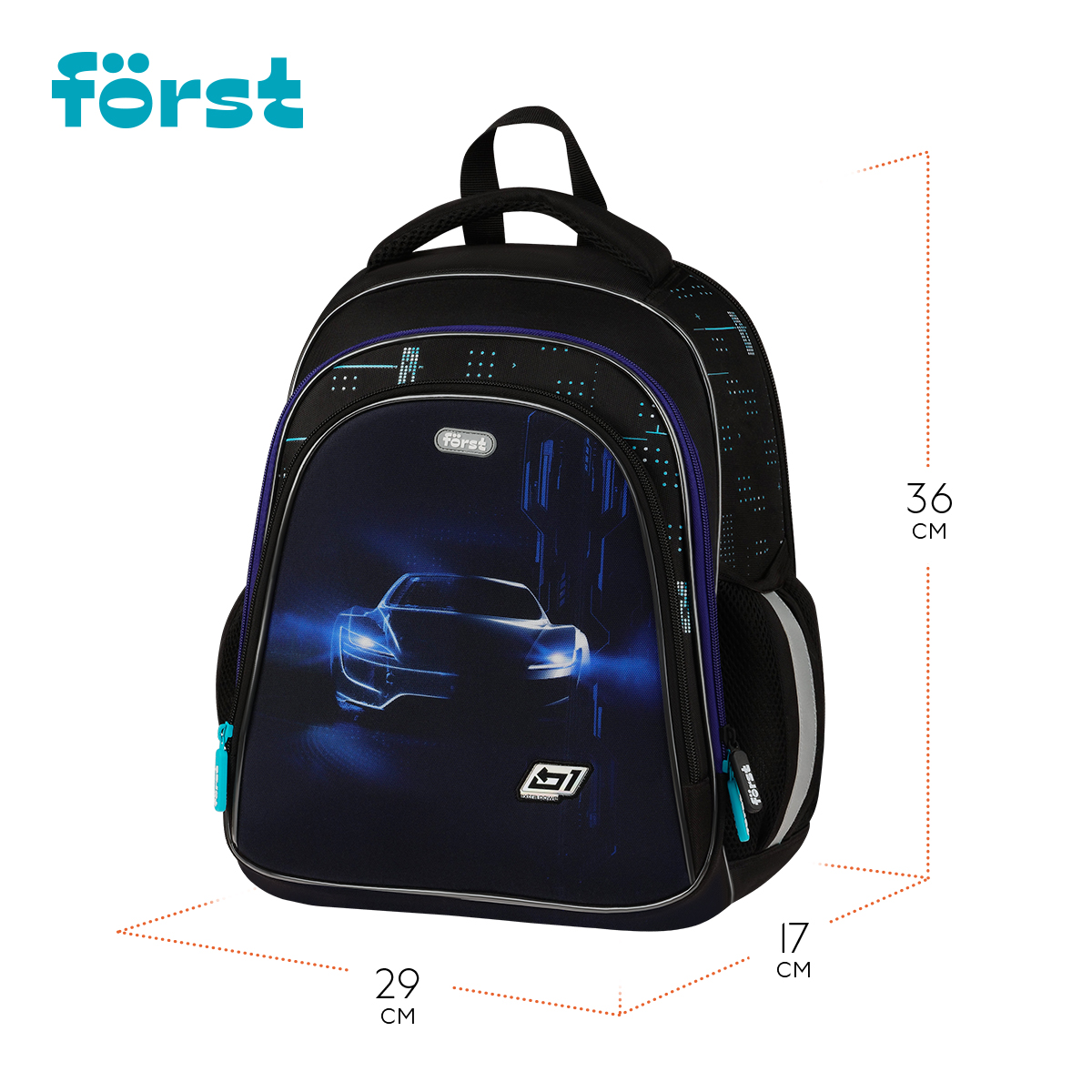 Ранец F?rst F-Base "Extra Power" 36*29*17см, 3 отделения, 2 кармана, анатомическая спинка - фото 9