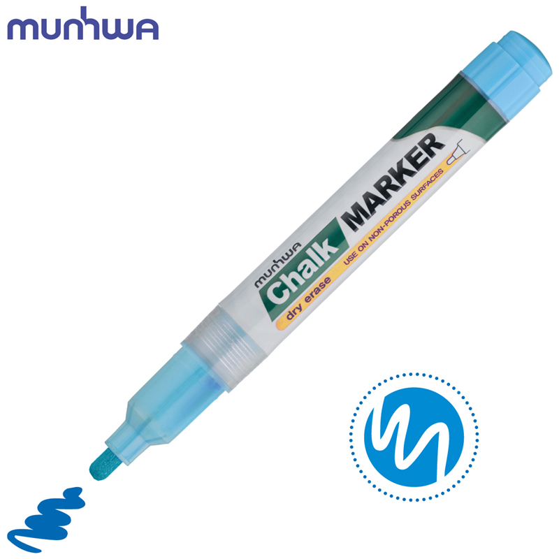 Маркер меловой MunHwa, CM-02, голубой, 3мм - фото 2