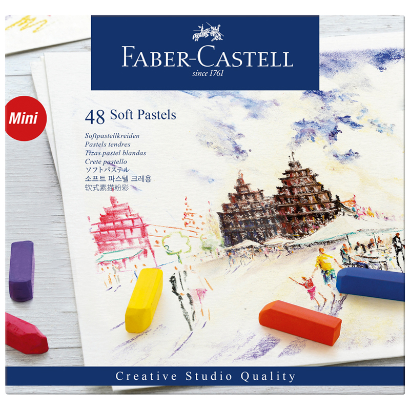 Пастель Faber-Castell "Soft pastels", 48 цветов, мини, картон. упаковка - фото 1
