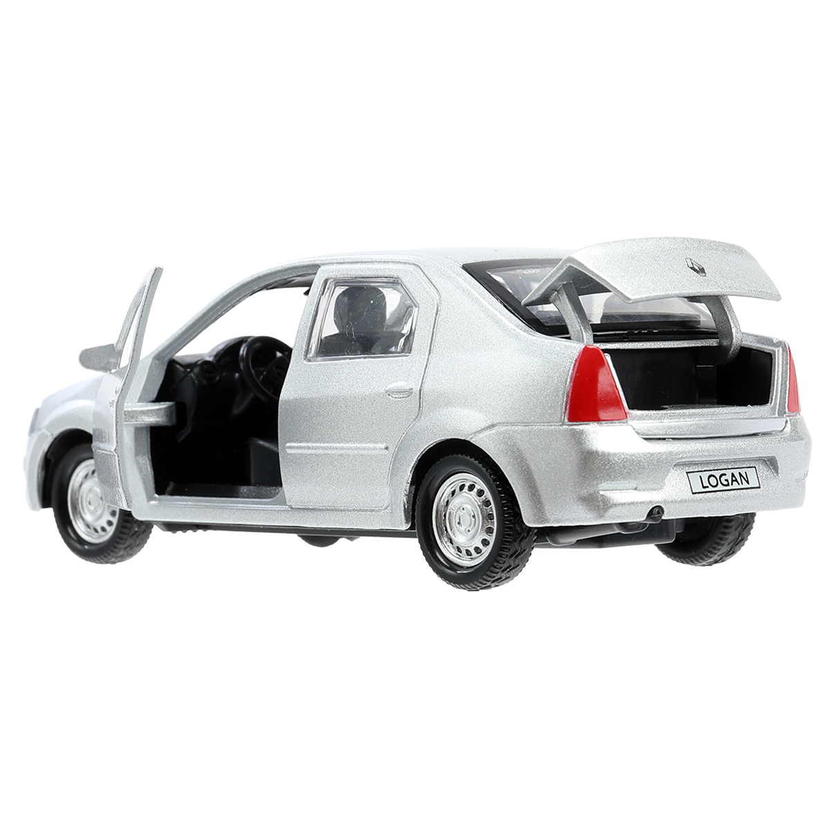 Машина игрушечная Технопарк "Renault Logan", RENAULT, металл., 12см, серебристый, с подвижными элементами - фото 7