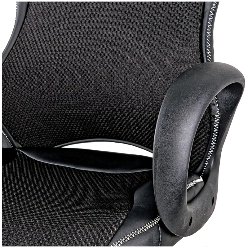 Кресло игровое Helmi HL-S02 "Virage", экокожа/ткань черная - фото 6