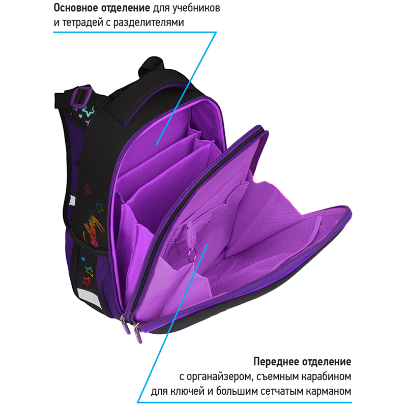 Ранец Berlingo Expert "Pegas" 37*28*16см, 2 отделения, 2 кармана, анатомическая спинка - фото 8